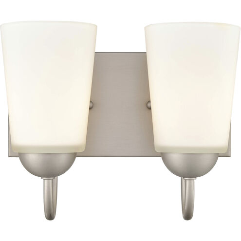 Ivey Lake 2 Light 10 inch Satin Nickel Vanity Light Wall Light